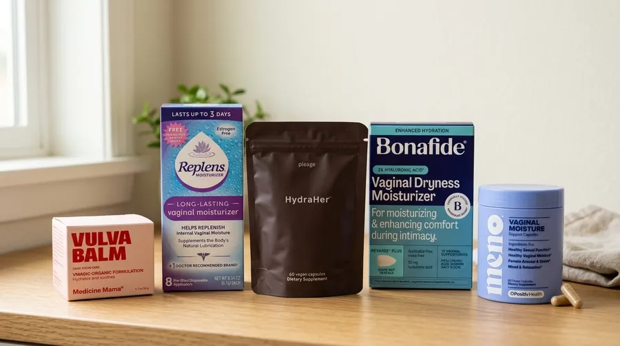 The five vaginal dryness products compared in the review